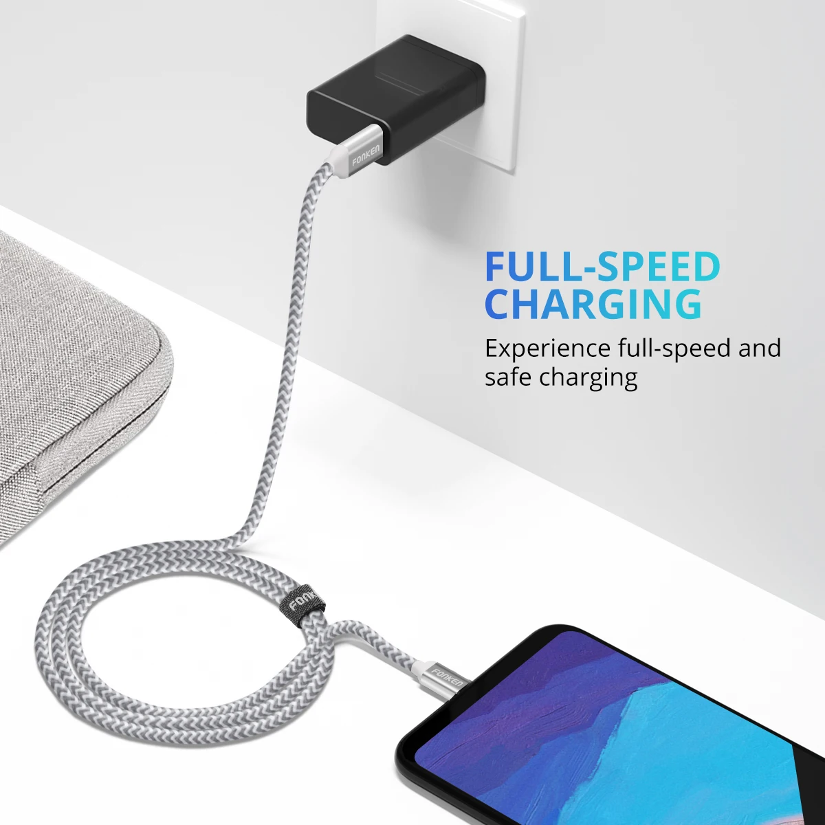 Кабель Micro USB FONKEN, быстрое зарядное устройство, мини-usb кабель для телефона QC3.0, 2,4 А, шнур для зарядки и передачи данных, внешний аккумулятор, кабели для мобильных телефонов, Microusb