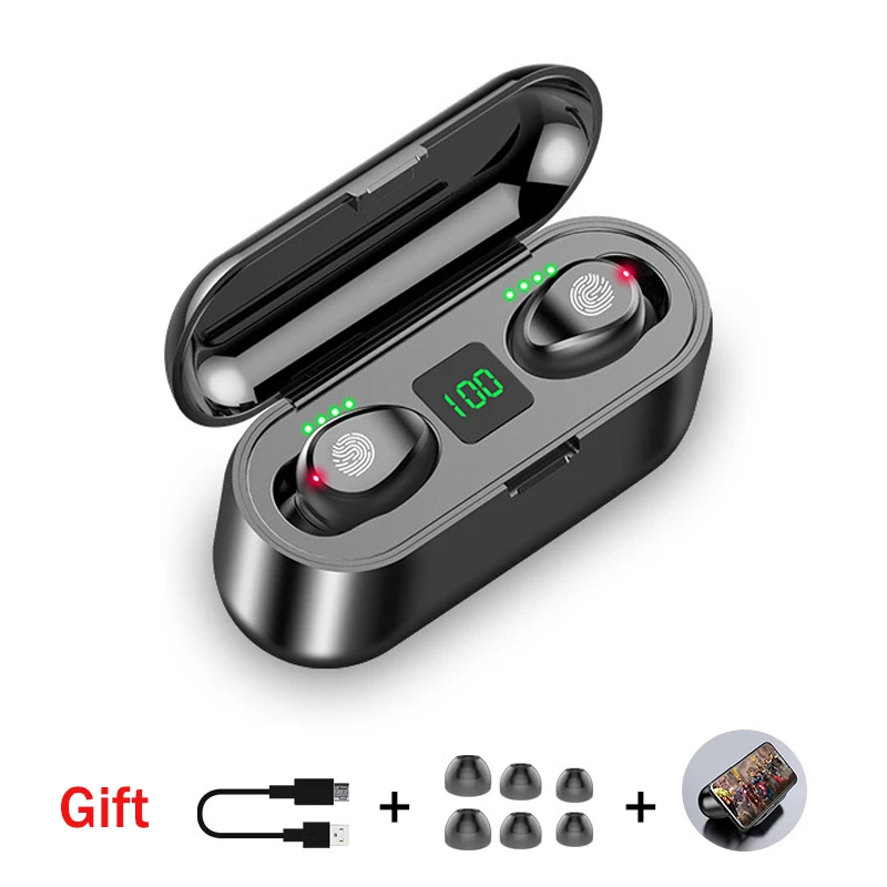 TWS-наушники F9 Беспроводные с поддержкой Bluetooth 5 0 и аккумулятором 2000 мА · ч |