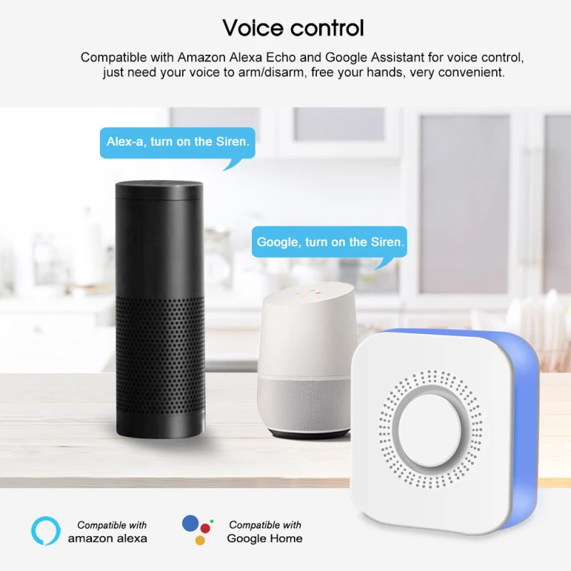 

Tuya Smart Sensor Alarm Sound And Light Sensor Smart Life APP Control WiFi Alarm Unlimited Remote Alarm
