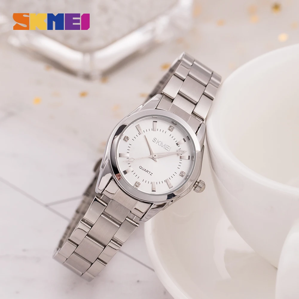 Часы SKMEI женские кварцевые простые брендовые Роскошные наручные с поддержкой