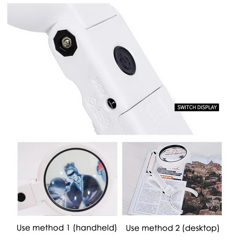 5X 11X увеличительное стекло двойного использования настольная лампа яркая