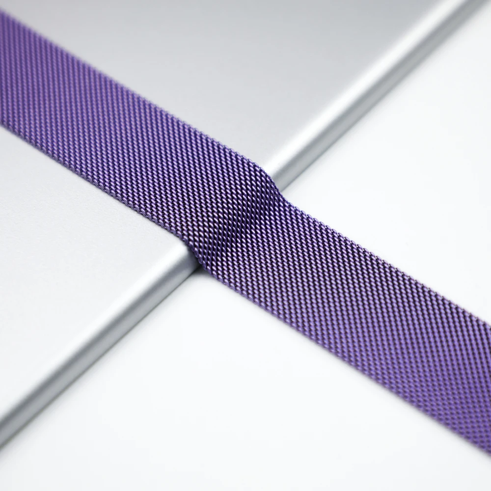 lavender Ремешок из нержавеющей стали для apple watch 5 4 band correa apple watch 44 мм 40 мм 42 мм 38 мм iwatch 5 4 3 2 1 Миланский петельный ремень - Цвет ремешка: lavender