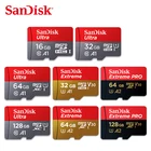 Двойной Флеш-накопитель SanDisk Extreme Pro microSDXC UHS-I карта 16 Гб оперативной памяти, 32 Гб встроенной памяти, 64 ГБ 128 A1 A2 U3 Class 10 microSD карты в формате 4K UHD, слот для карт памяти Дрон фотокамеры