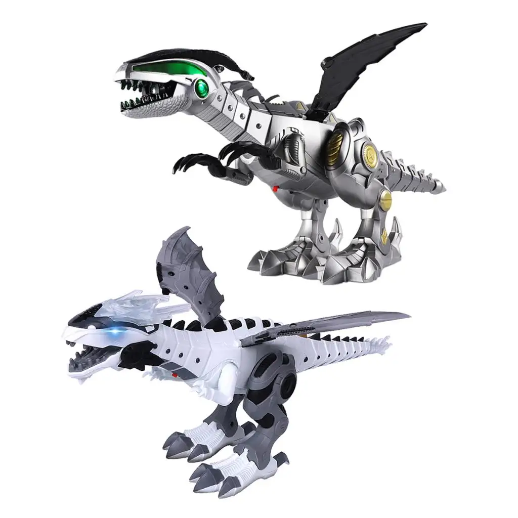 Dinosaurio el&eacute;ctrico con pulverizador para ni&ntilde;os, juguete mec&aacute;nico de dinosaurio el&eacute;ctrico-3