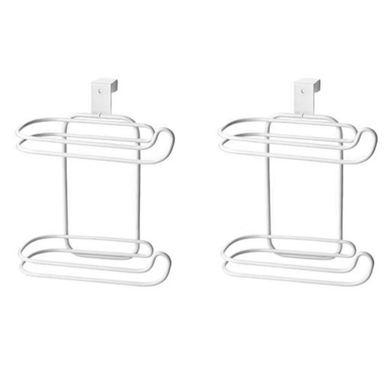 

2Pcs Bathroom Toilet Roll Paper Holder Hanging Organizer 2 Layers Tissue Towel Shelf Kitchen Storage Rack
