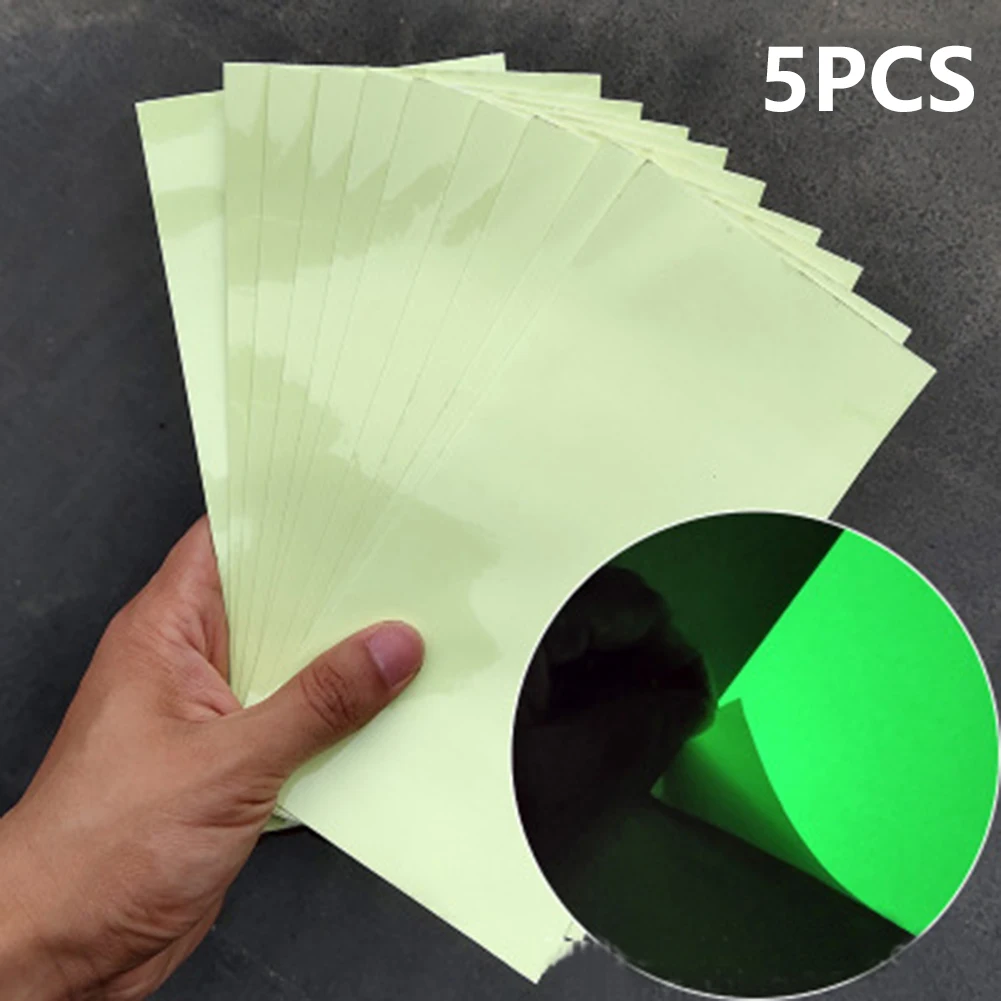 

5pc 20x10cm Luminous Bait Stickers DIY Fake Bait Lure Tape Replacement Your Freshwater Lures Spoons Fishing Accessories