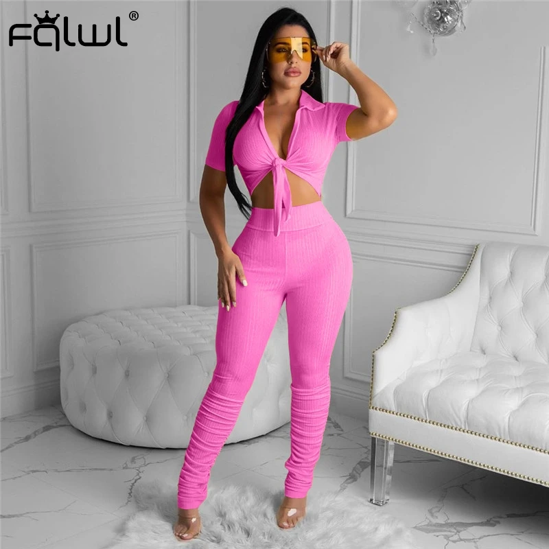 Сексуальные Клубные летние наряды FQLWL вязаный розовый женский облегающий