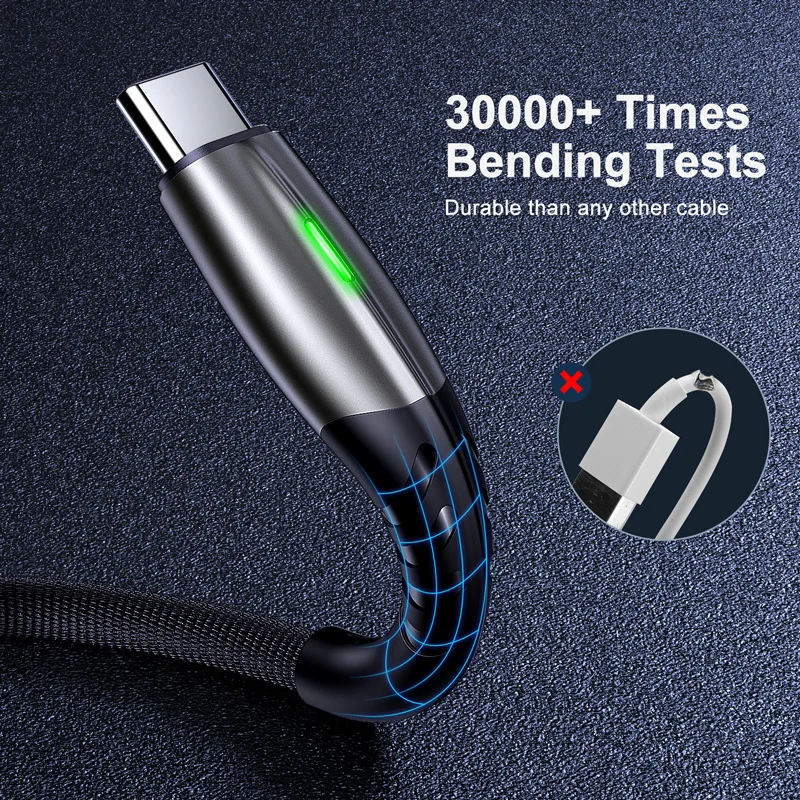 Зарядное устройство Type-C для 5A 1M 2M Usb Type C кабель Micro Быстрая зарядка Huawei P40 Mate 30 Xiaomi