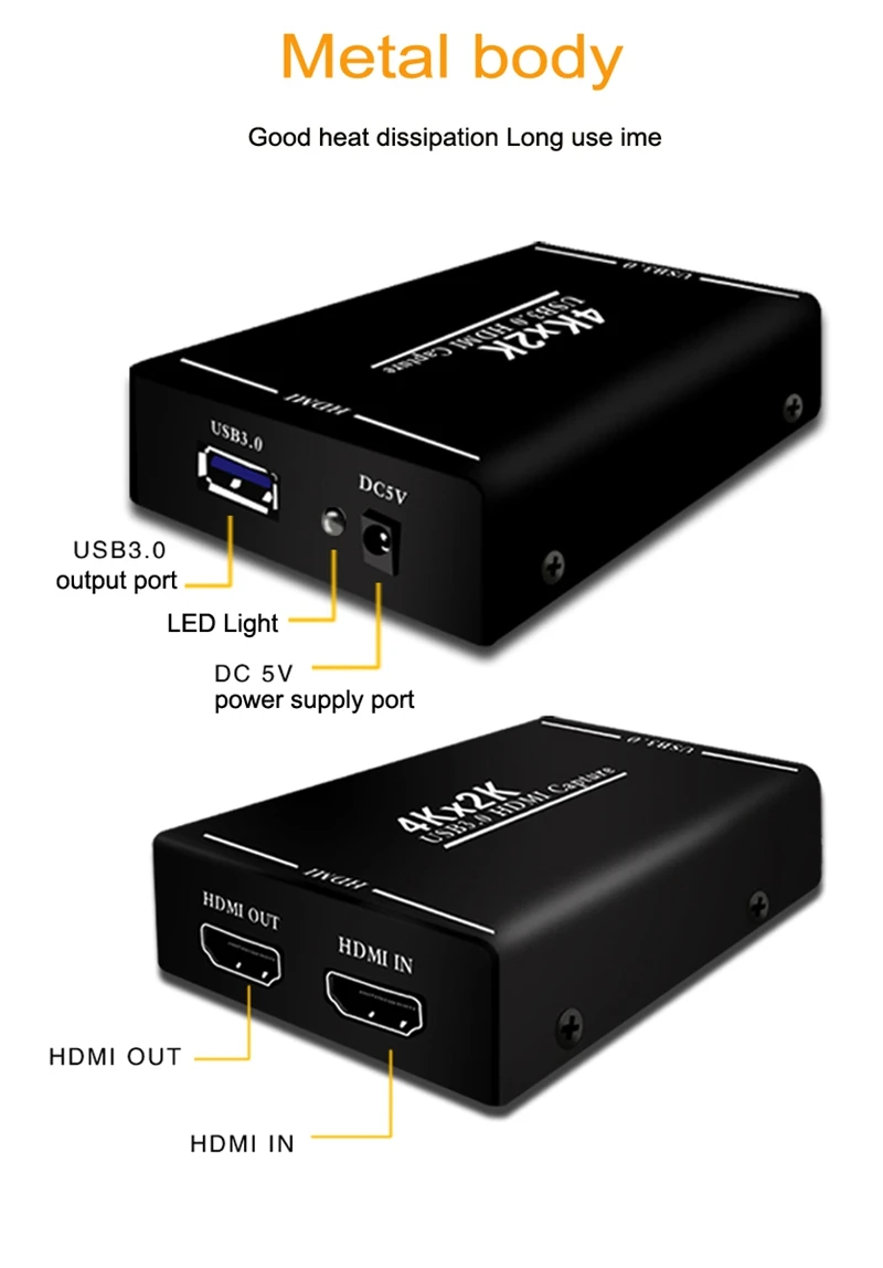4K x 2K HDMI К USB 1080P 60FPS карта записи для MAC Windows Phone PS4 PS3 потоковая трансляция в прямом