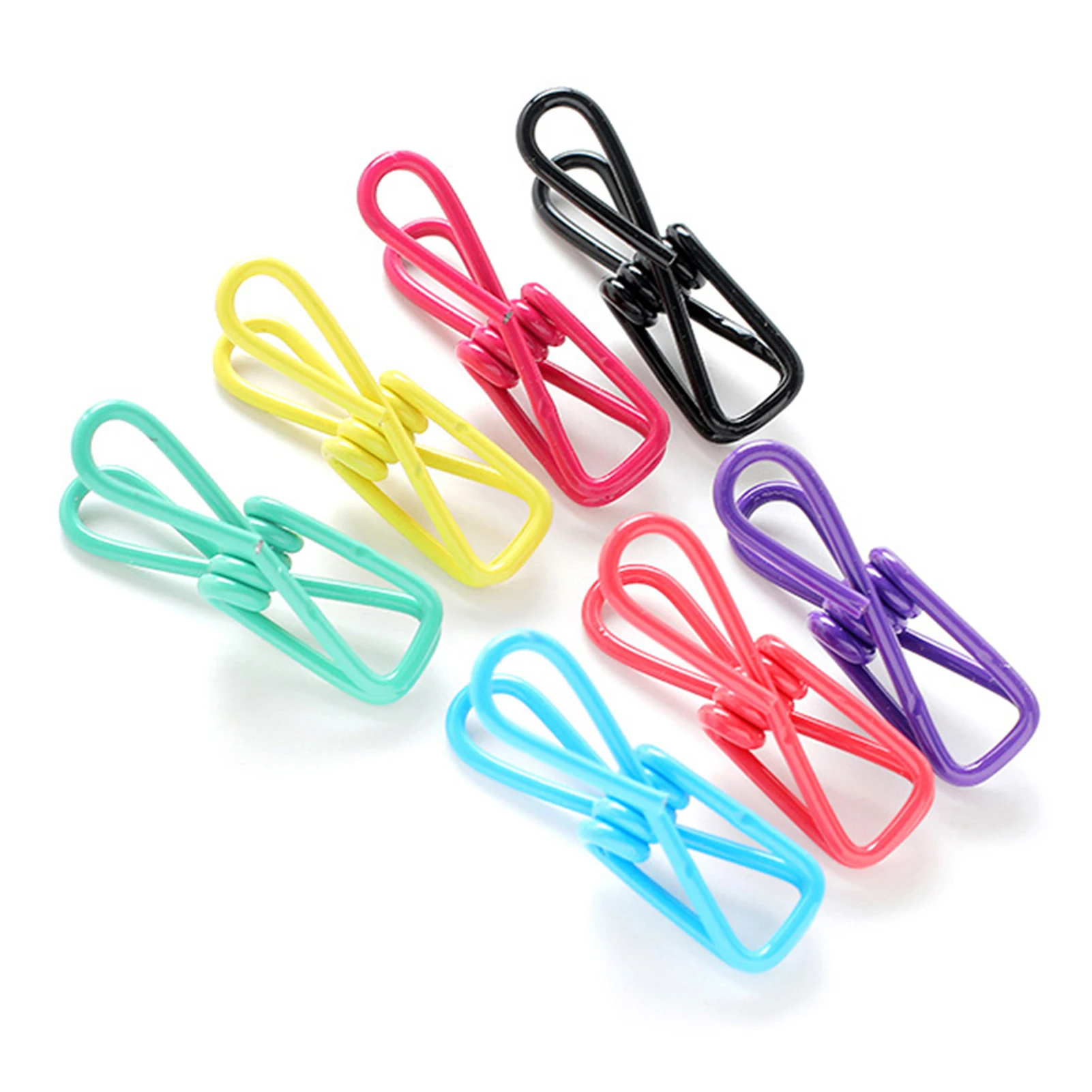 

Многофункциональная Универсальная металлическая прочная ветрозащитная прищепка для белья, подвесные кухонные мешки для стирки JS22