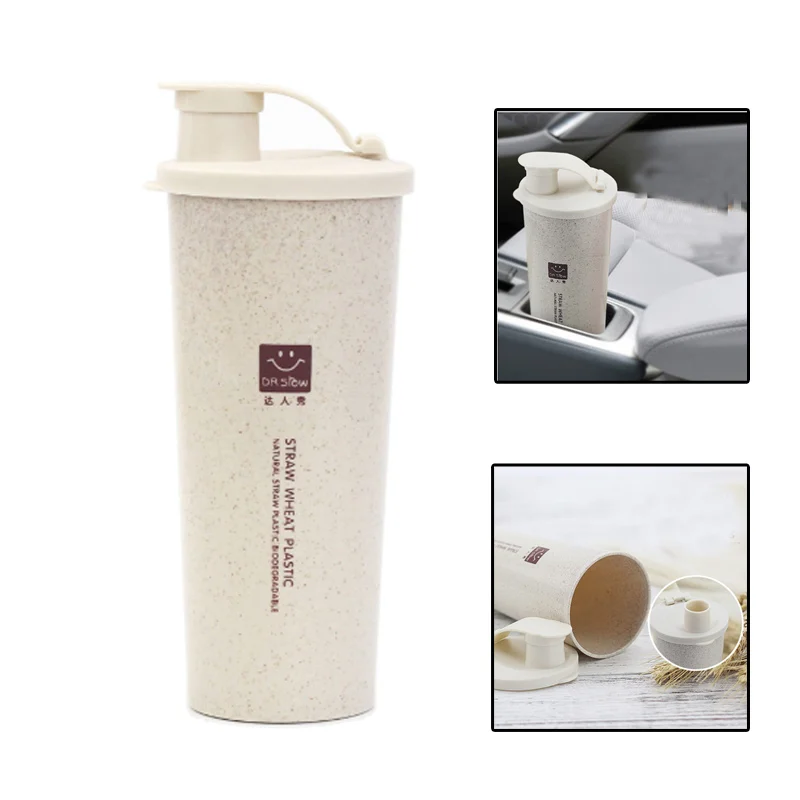 450 мл пшеничная соломенная бутылка для кофе и чая воды шейкер протеинового