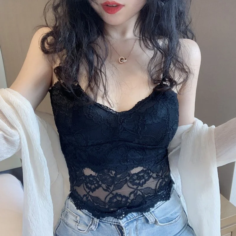 Сексуальная красивая кружевная кофта Gegejia Женская облегающая внутренняя одежда