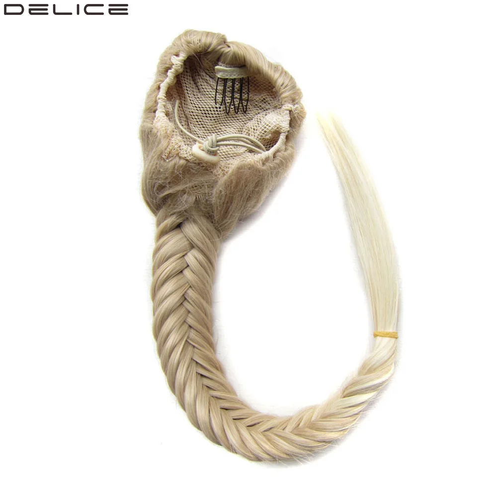 Женская плетеная заколка для волос Delice хвостик рыбий с эластичным шнурком