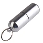 Большой алюминиевый чехол для таблеток 8,5 см, водонепроницаемая аптечка для таблеток, капсульный картридж для лекарств, чехол для брелка для ключей для путешествий на открытом воздухе