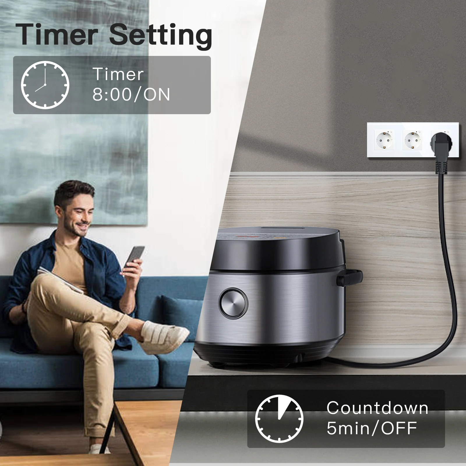 Bseed New Triple EU Russia Standard Power Sockets White Black Grey Gold Crystal Glass Panel 16A Electrical Plug Outlet 110-240V |