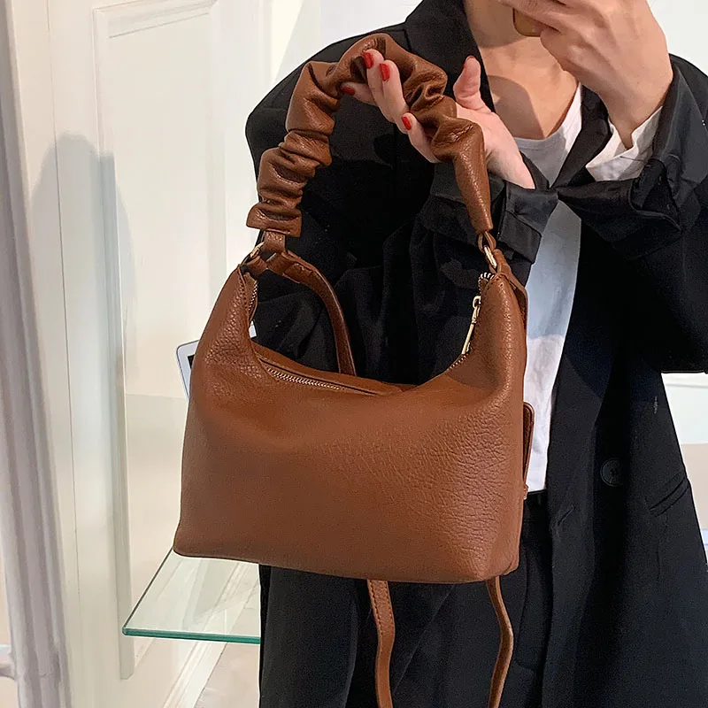 

Маленькие сумки через плечо из искусственной кожи высокого качества для женщин зима 2021 Роскошные модные простые кошельки и сумки