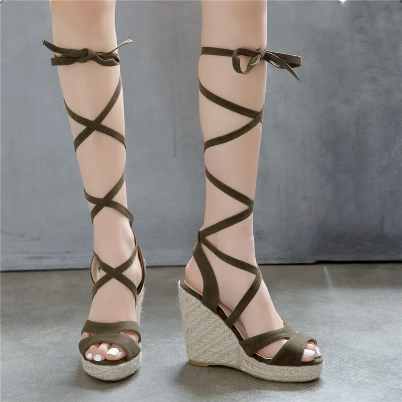 

Platform Shoes Summer Roman Gladiator Sandals Women Wedges High Heels Sandles 2020 Designer Ladies Shoes Bis Size 12 44 45 46