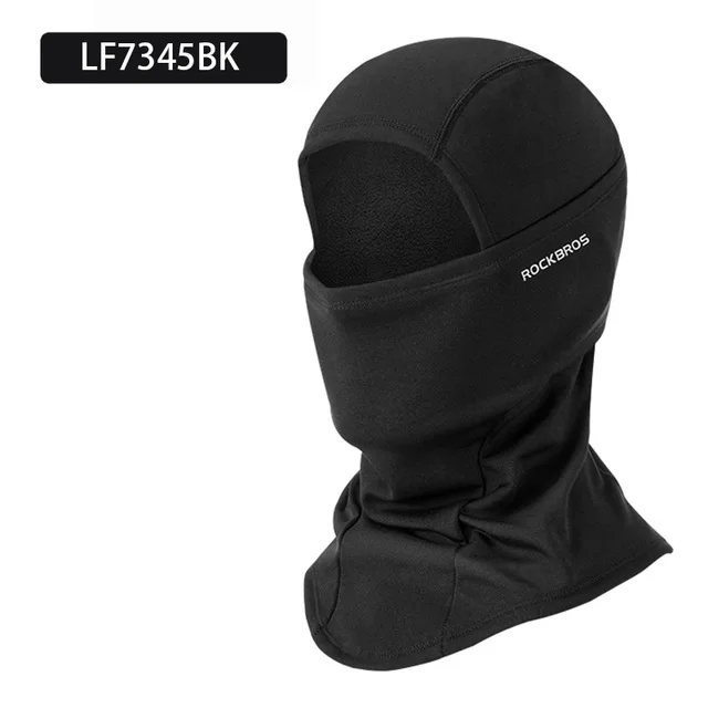 LF7345BK Теплая Флисовая Беговая полумаска для лица, защитная маска для лица с капюшоном для езды на велосипеде, лыжах, спорта на открытом воздухе, зимний шарф для защиты шеи, теплая маска - Цвет: LF7345BK