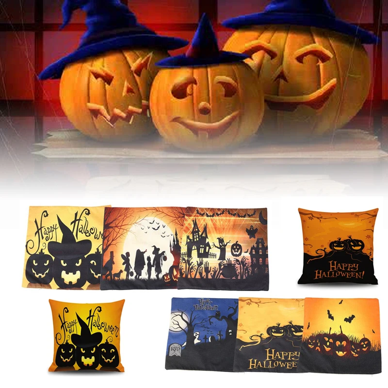 Наволочка для подушки с принтом Holloween декоративная подушка дивана и автомобиля