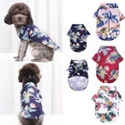 Гавайские рубашки для собак, модный пляжный жилет для домашних животных, одежда для отпуска с кошкой, пальто для бульдога, товары для домашних животных, куртка, аксессуары для чихуахуа