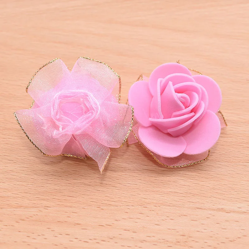 20pcs 4cm Artificial PE Foam Flowers Gold/Silver Lace Rose for Home Wedding Decoration DIY Scrapbooking Handmade Craft | Дом и сад