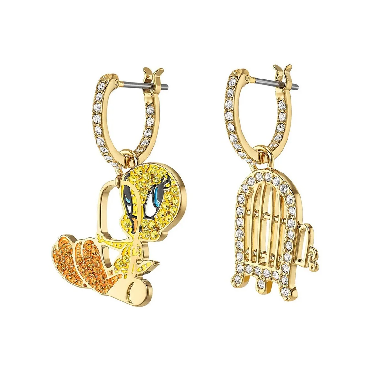 

ERIN Premium SWA, new yellow duck asymmetric Gold Earrings