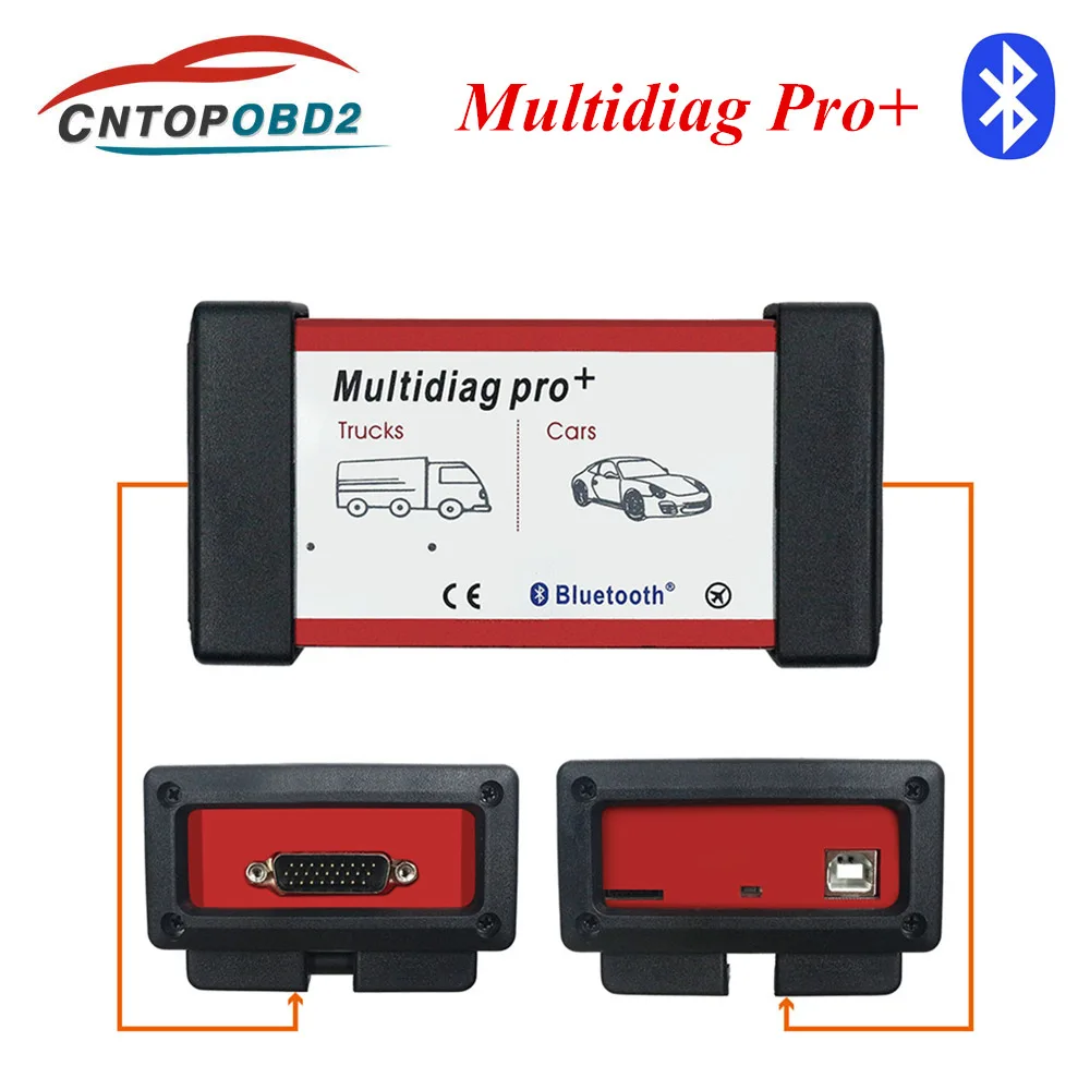 with Bluetooth OBDII Scanner Relays Cars-Trucks Diagnostic Tool V3.0 Multidiag Double Green Board Real 9241 Chip TCS Bluetooth OBD2 Code Reader - Цвет: with Bluetooth