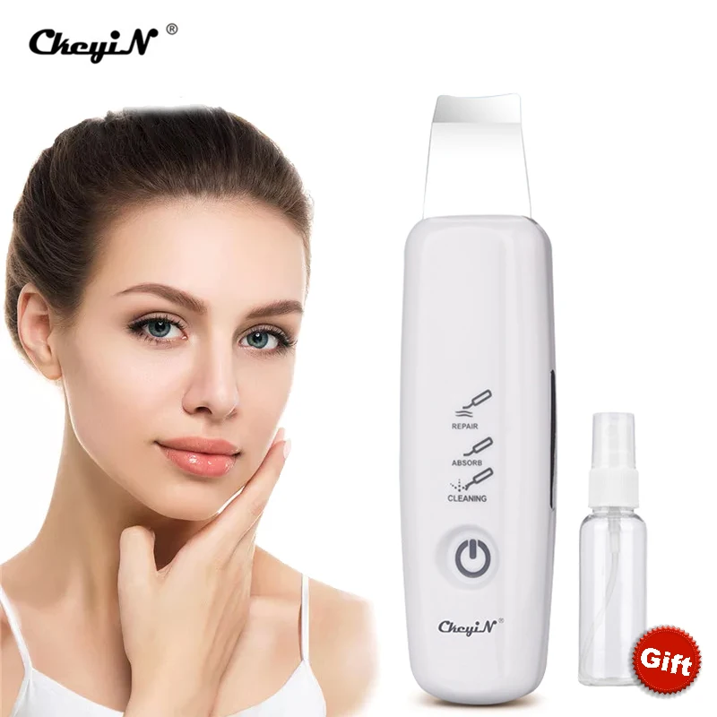 

CkeyiN Ultrasonic Skin Scrubber Pore Cleaner Exfoliator Nose Blackhead Removal Deep Cleansing Face Lifting Beauty Skin Care Tool