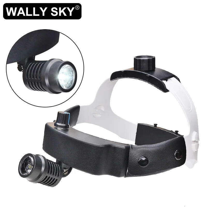 Dental Headlight 3W LED Head Lamp with Buit-in Rechargeable Lithium Battery for Dental Loupe Head Light