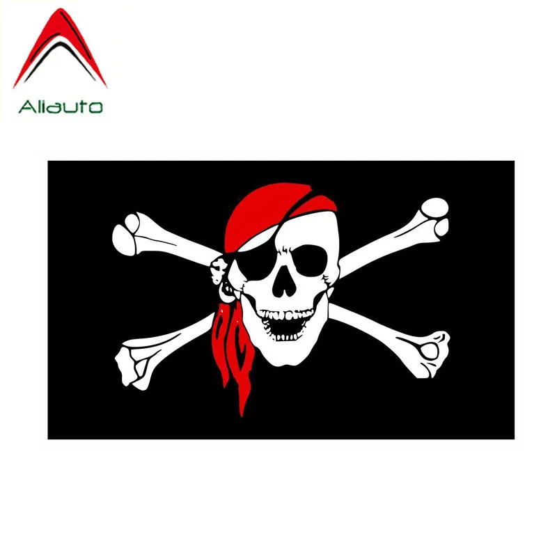 Модный стикер для автомобиля Aliauto пиратский флаг Череп автомобильные аксессуары