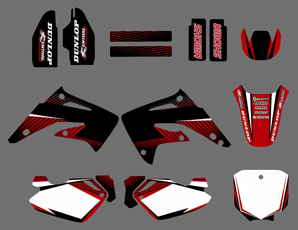 Графические наклейки для мотоцикла Honda CR85R CR85 2003 04 05 06 07 08 09 10 11 2012|sticker kit|team graphicsdecal