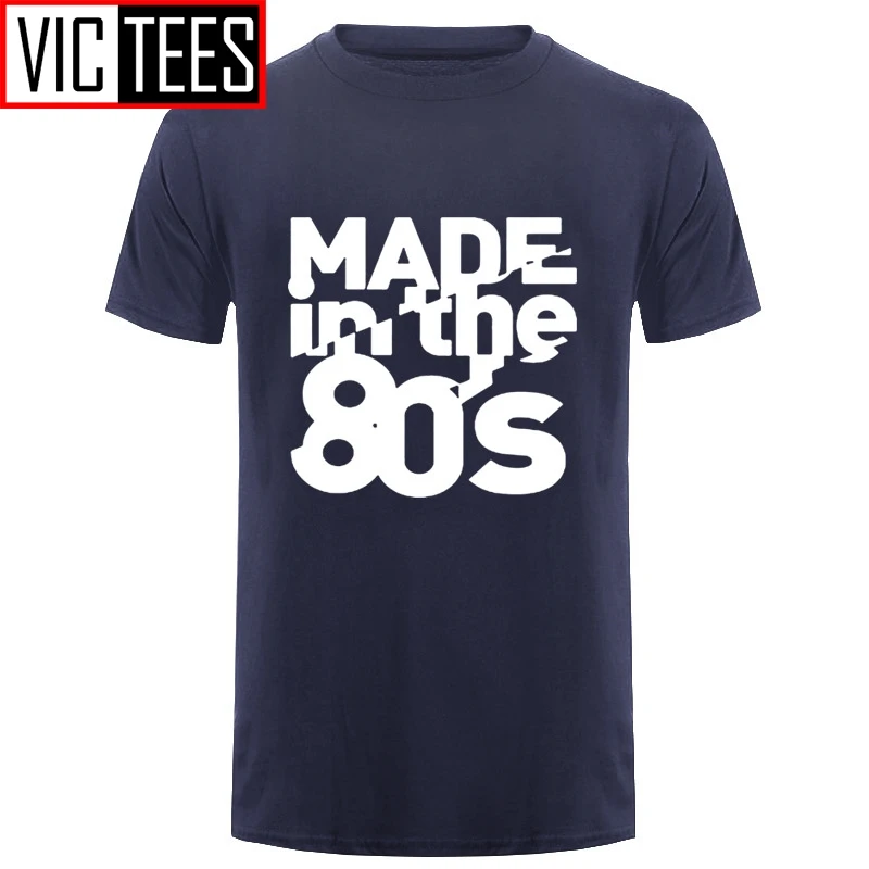 Men New MADE in the 80's T Shirt Tshirts Cotton Funny College 1980 Retro Birthday T-shirts | Мужская одежда