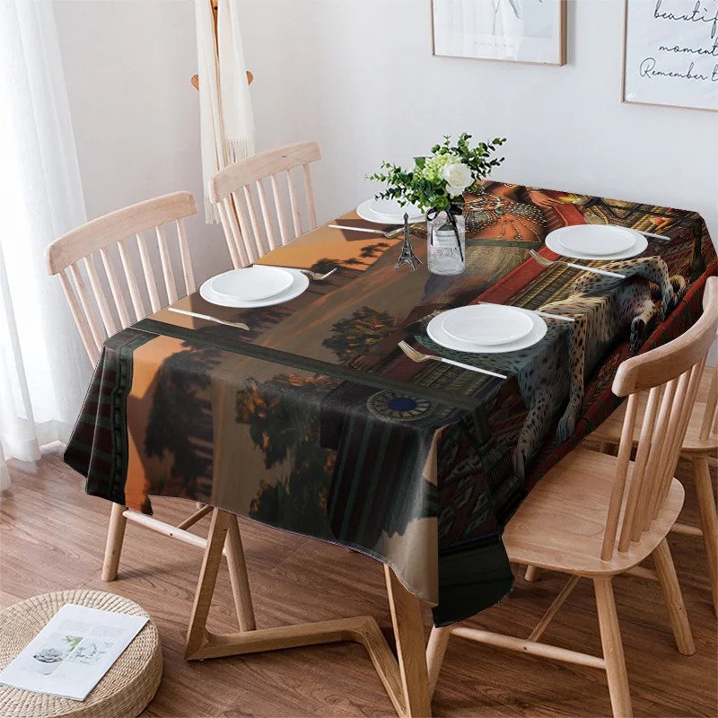 Cleopatra Egyptian Queen Culture Table Cloth Waterproof Dini