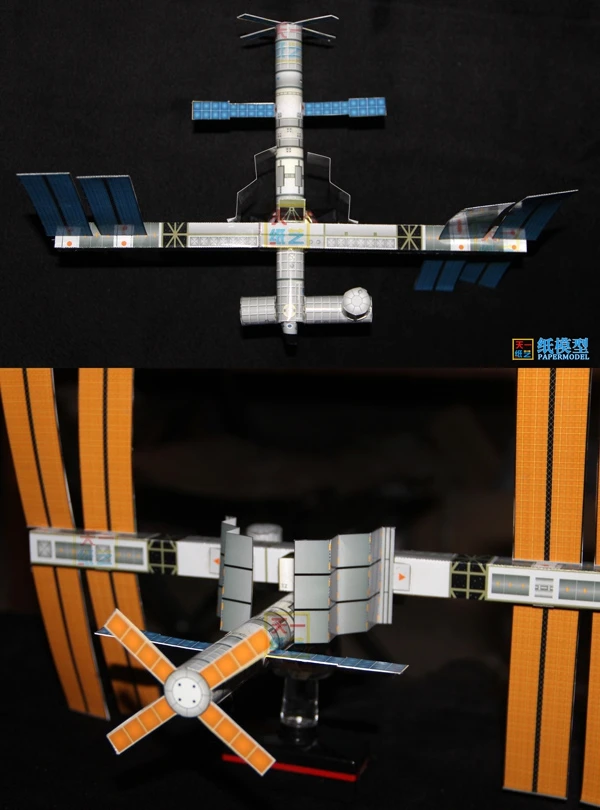 МКС 3D бумага модель сделай сам головоломка ручной науки аэрокосмической и