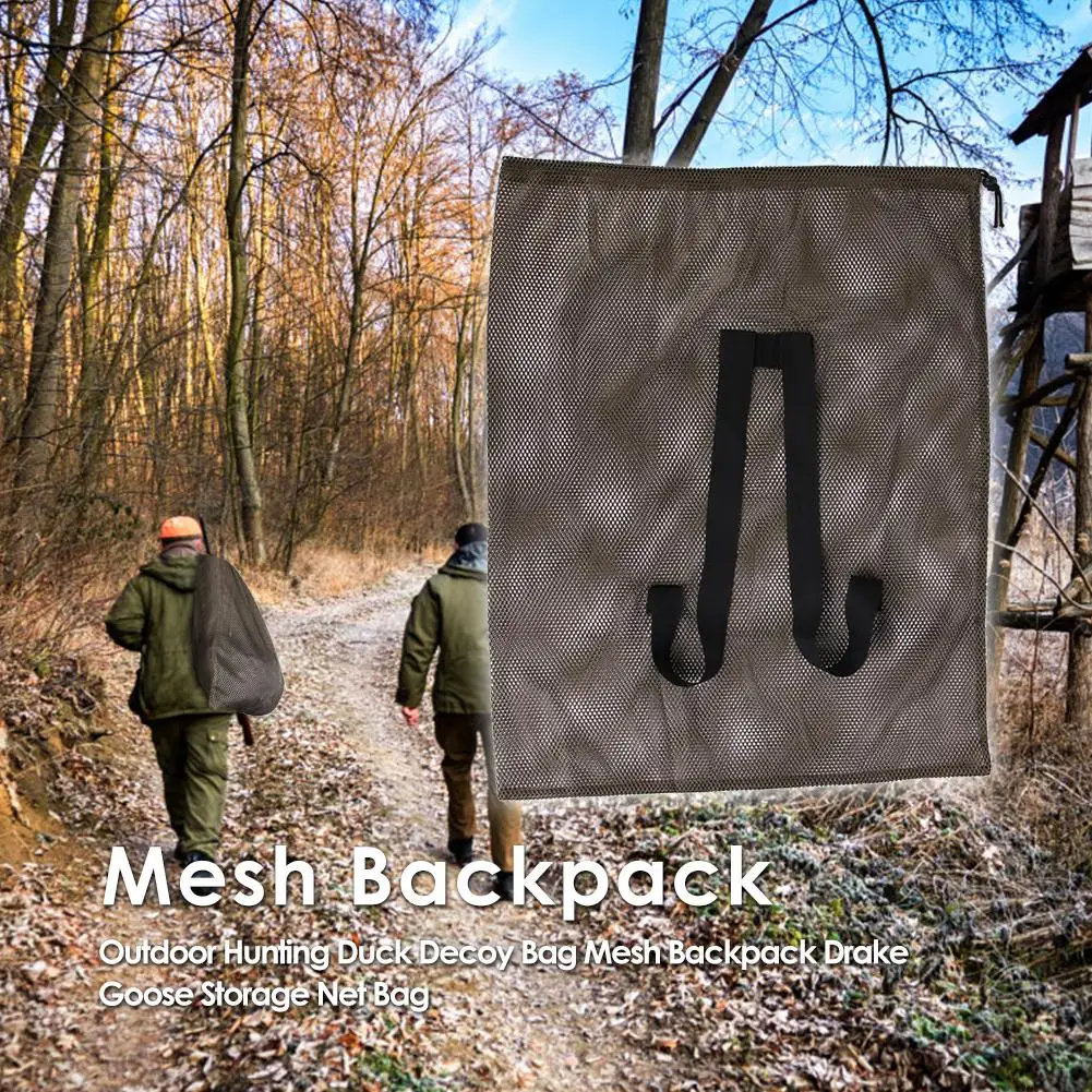 

Outdoor Hunting Duck Decoy Bag Mesh Backpack with Shoulder Straps Drake Goose Storage Net Bag Outdoor Hunting Accessories