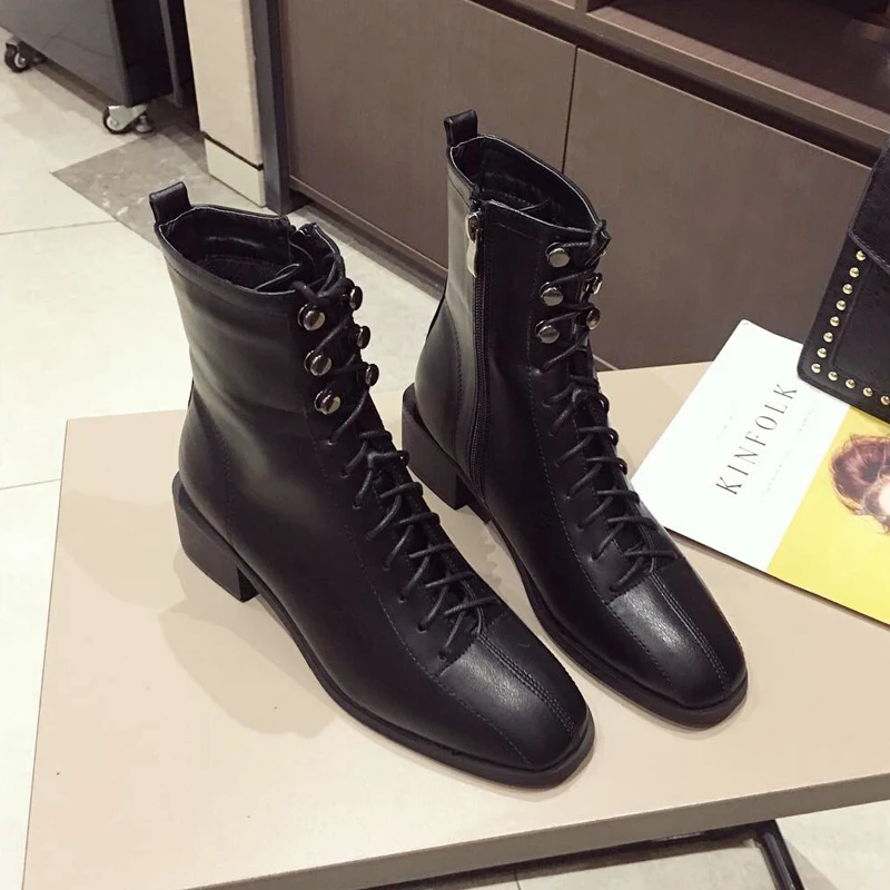 Wellwalk Martens/ботильоны женская зимняя обувь женские ботинки Челси на квадратном