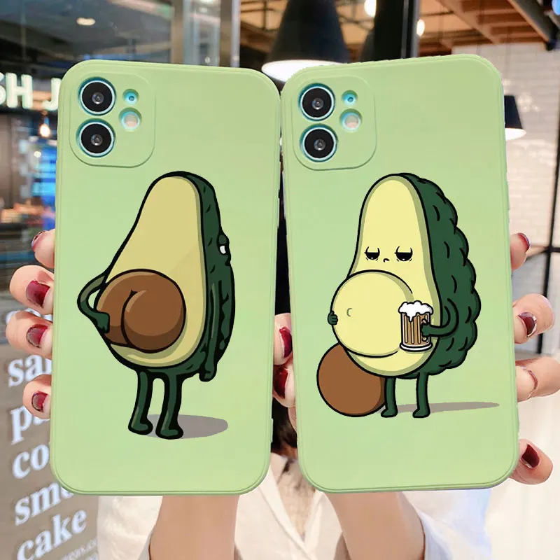 

Funny Summer Plants Fruits Avocado Phone Case For iPhone 12 Pro Max 11 PRO XR X XS MAX 6 7 8 Plus TPU CASE for iphone 13 pro max