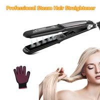 hair straightening iron professional steam hair straightener ceramic vapor hair flat iron seam curler steamer hair styling tool