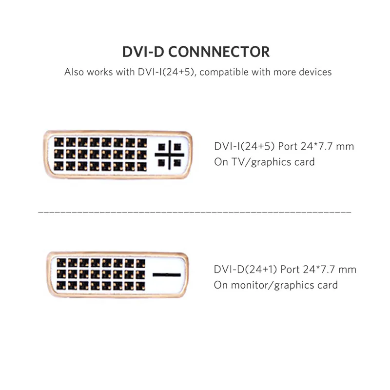 Anmck Кабель HDMI DVI двунаправленный D 24 + 1 кабель со штыревыми соединителями на обоих