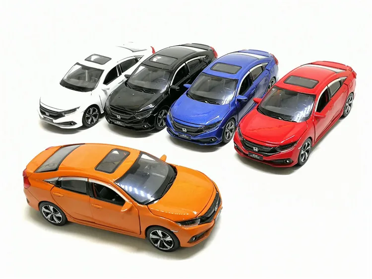 1/32 весы HONDA CIVIC моделирования игрушечного автомобиля металла литья под давлением модель с отступить звук светильник детские игрушки подарок на день рождения