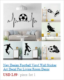 Diy Имя футбол наклейки на стену ПВХ материал DIY фрески искусство для гостиной для детей украшения аксессуары