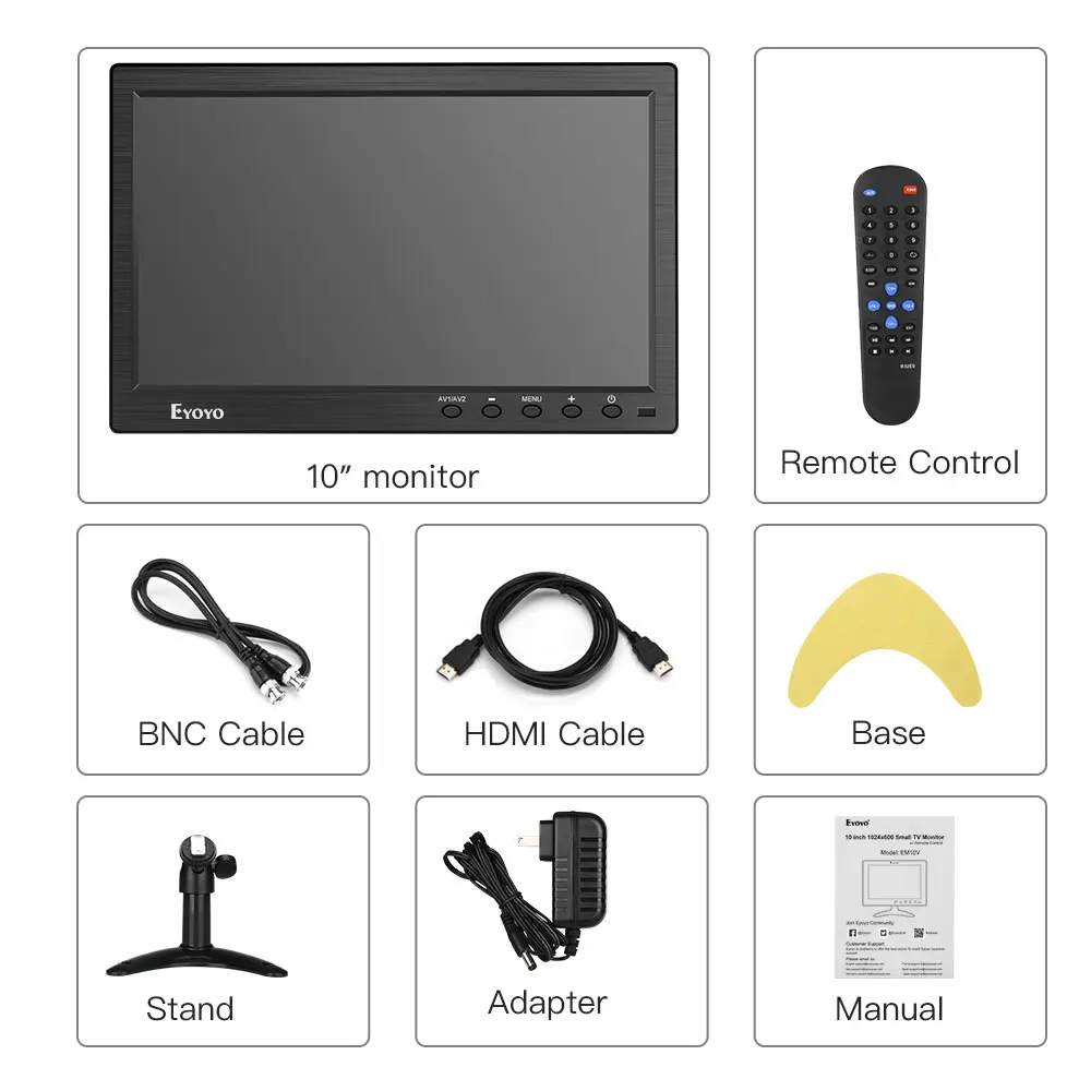 Eyoyo 10 1 дюймов ips монитор системы безопасности CCTV портативный ноутбук ПК ЖК с