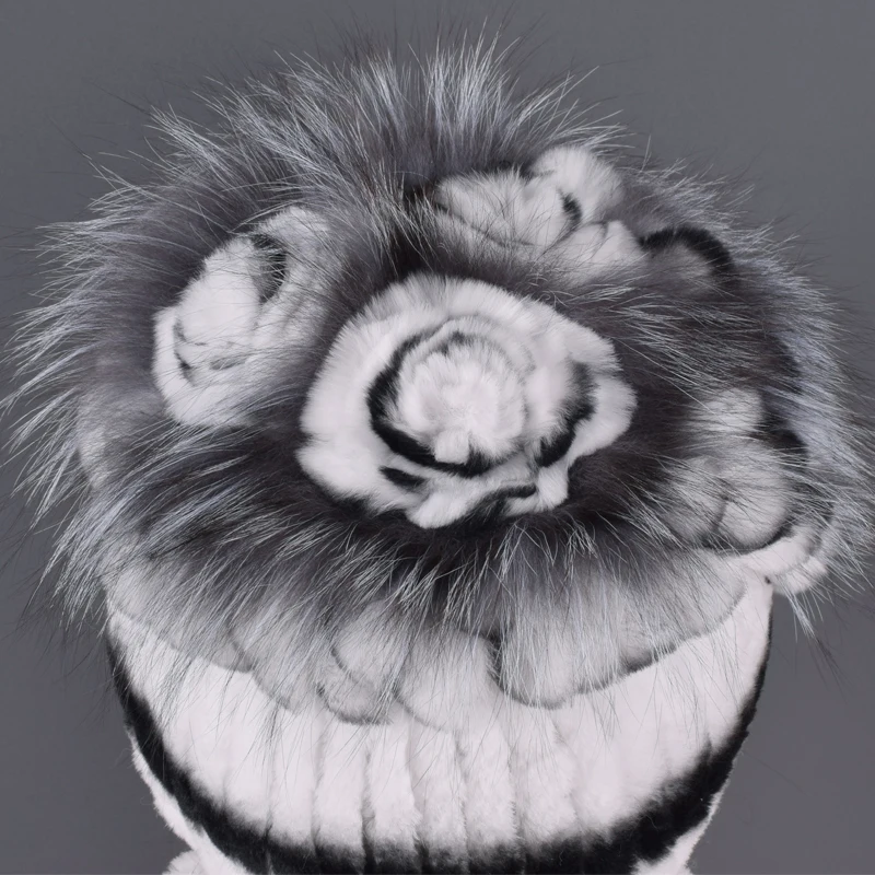 

Natural fur Hat Scarf Sets for women winter hats real rabbit fur and fox fur New Arrival Comfortable Warm Fur Lady Cap Scarves