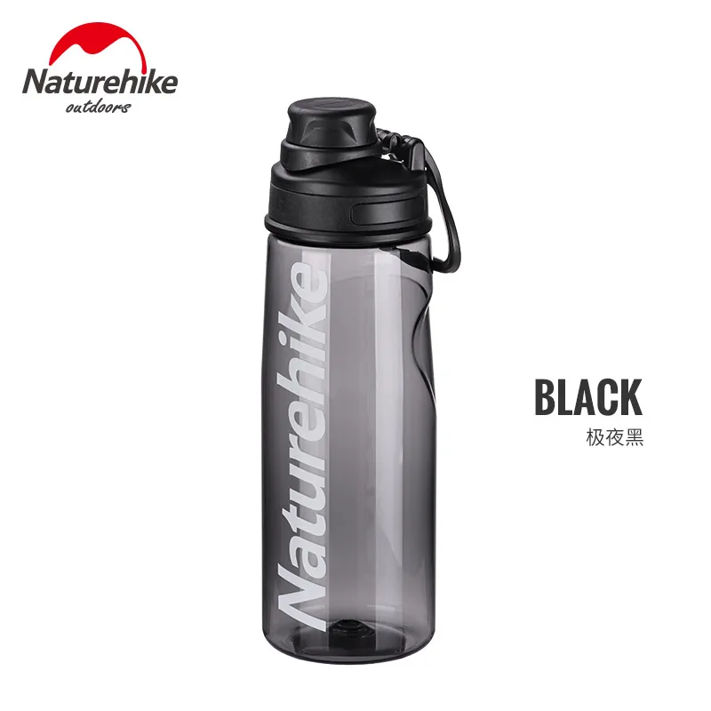 700ml black Naturehike бутылка для воды 500 мл 700 мл пластиковая посуда для напитков Тур Спорт на открытом воздухе школа герметичная печать Тыква скалолазание бутылки для воды - Цвет: 700ml black