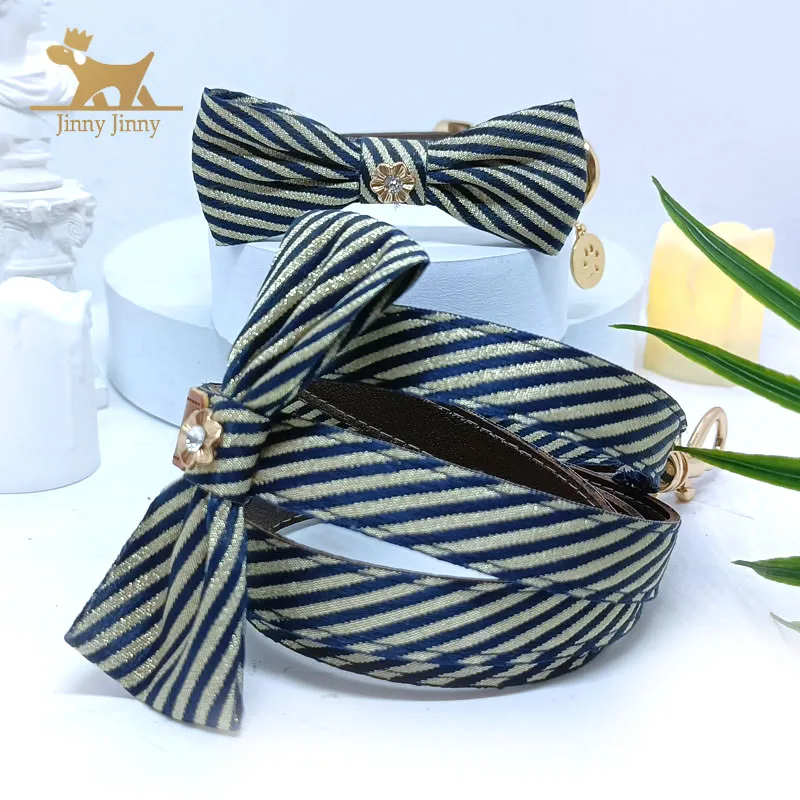 

Роскошный дизайнерский собачий ошейник и поводок, роскошный собачий поводок | Высокое качество, Регулируемый Собачий Ошейник с бантом для м...