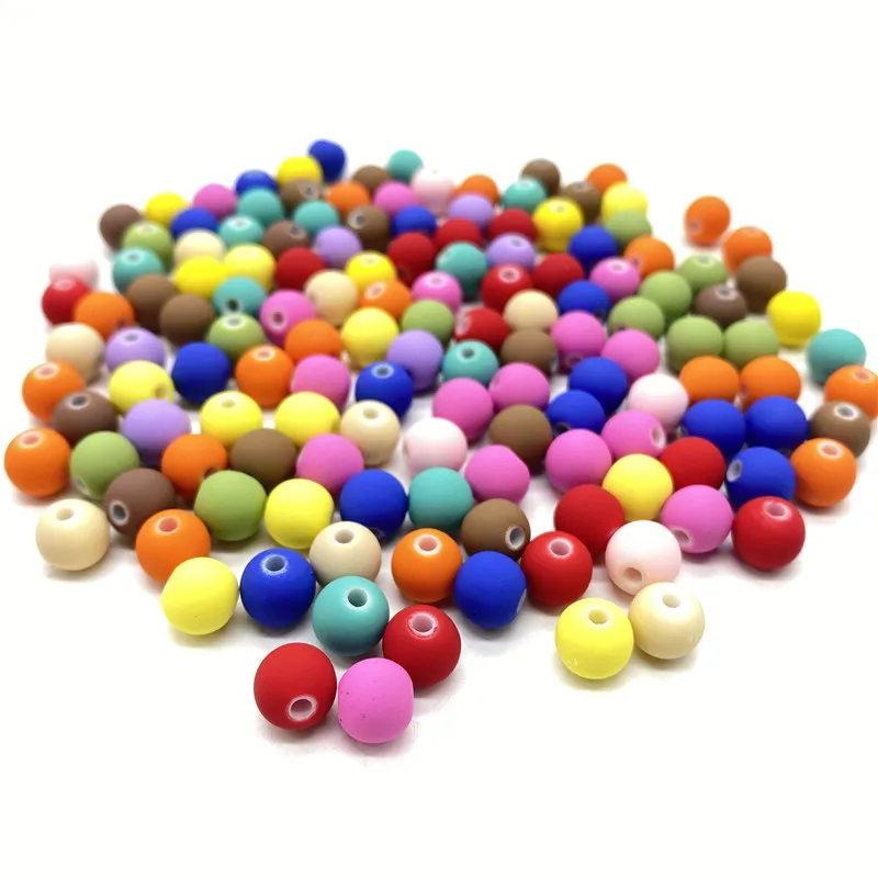 Бусины акриловые для изготовления ювелирных изделий сделай сам круглые