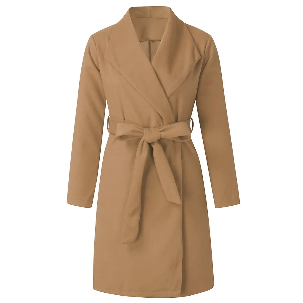 Повседневное зимнее пальто женское мягкое шерстяное женские однотонные с