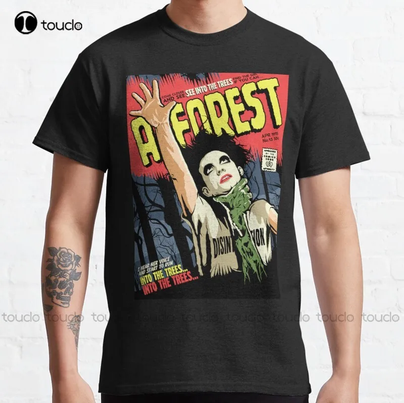 

Новые футболки | Классическая хлопковая Футболка в стиле 80-х с изображением леса и готического зла и фильма о лесу, милые рубашки на заказ, ун...