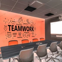 classic teamwork office wall sticker inspirational quote teamwork cooperation plan vinyl wall decal for office decor mural rb623