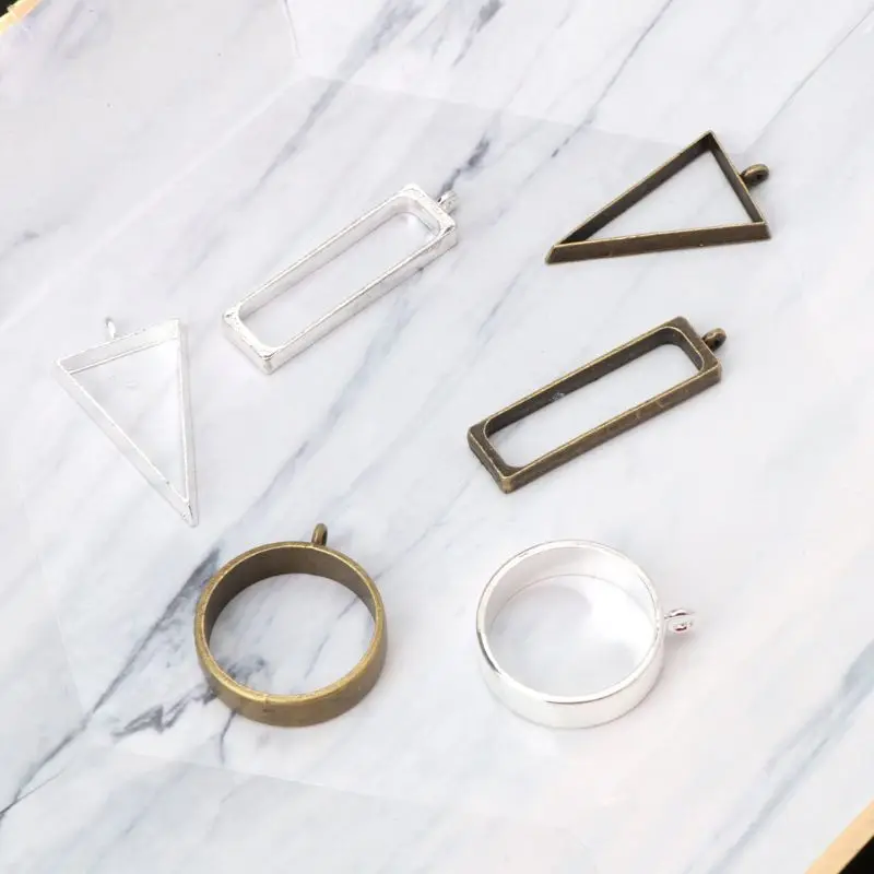 5 шт. в ажурной оправе с открытой спиной подвеской виде цветка из УФ-смолы |